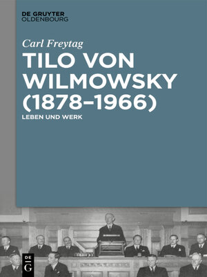 cover image of Tilo von Wilmowsky (1878–1966)